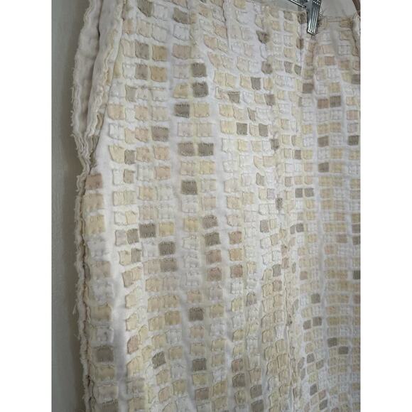 Project Alabama Designer Patchwork Skirt Tan Cream Size S Deadstock Couture Rare - Picture 4 of 13